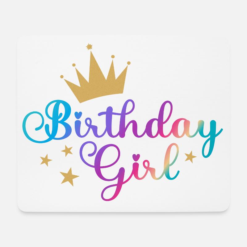 Birthday Girl - Mousepad (Querformat) - Weiß