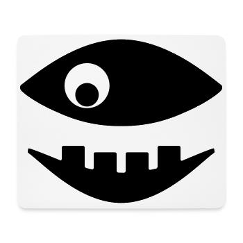 Fish shows teeth - Mouse Pad (horizontal) - white - Front