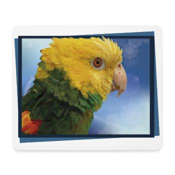 The yellow-headed parrot - Mouse Pad (horizontal) - white - Front