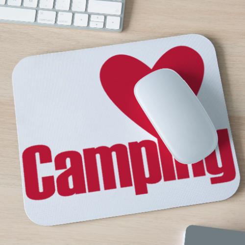 Camping mit Herz - Mousepad (Querformat)