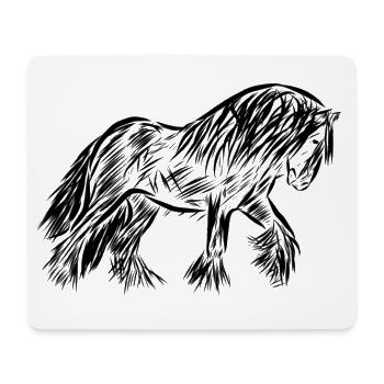 Horse - Mouse Pad (horizontal) - white - Front