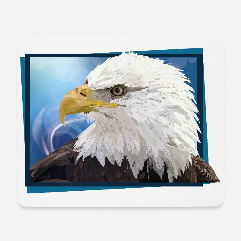 Weißkopfseeadler - Mousepad (Querformat) - Weiß