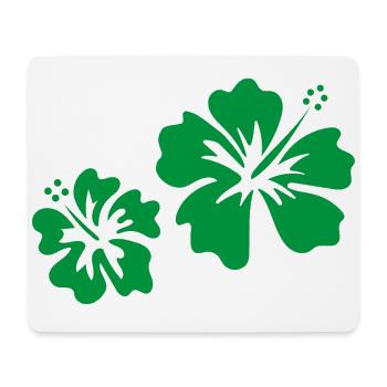 Green hibiscus - Mouse Pad (horizontal) - white - Front