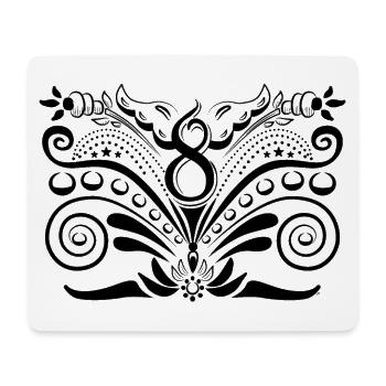 Kurbits V8 No:1 - schwarz - Mousepad (Querformat) - Weiß - Vorne