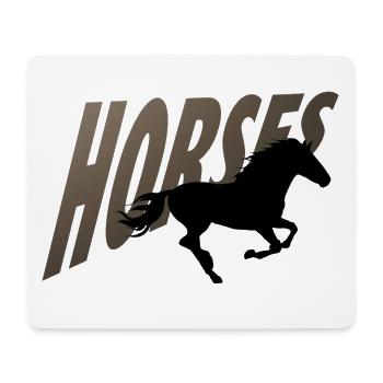 Horses - Mouse Pad (horizontal) - white - Front