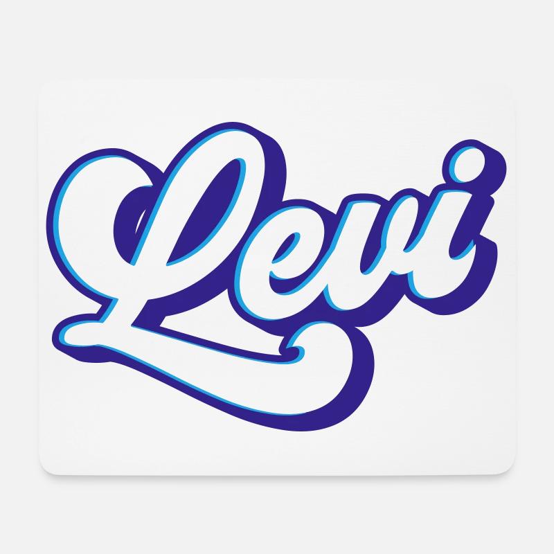 Levi | Farben änderbar - Mousepad (Querformat) - Weiß
