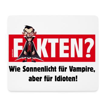 Mimikama Fakten und Vamipre - Mousepad (Querformat) - Weiß - Vorne