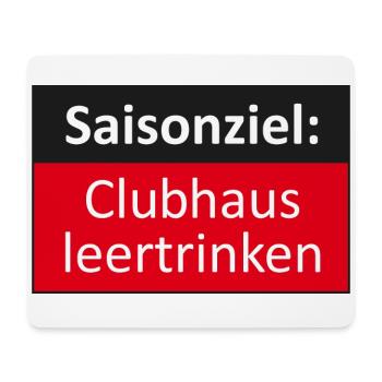 Saison Objectif: vide boisson club - Tapis de souris (format paysage) - blanc - Devant