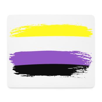 Flagge Stolz Nonbinary LGBTQ Fahne Pride LGBT - Mousepad (Querformat) - Weiß - Vorne