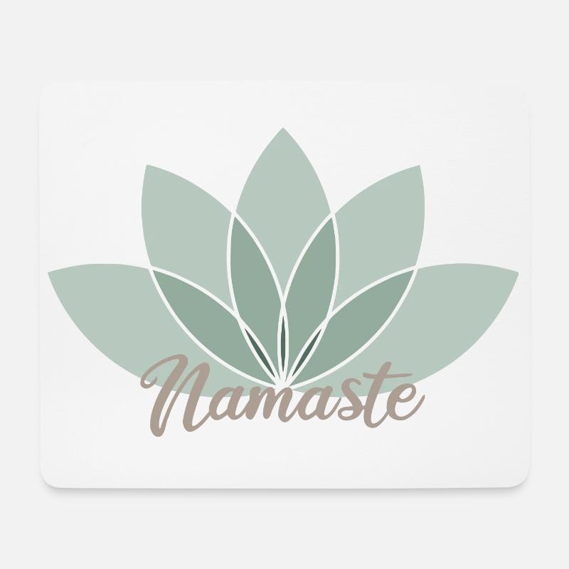 Namaste - Mousepad (Querformat) - Weiß