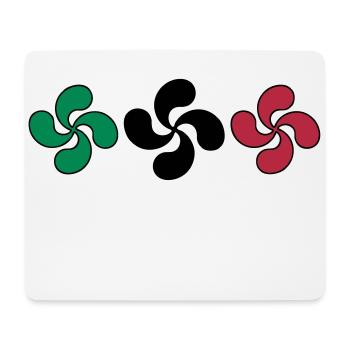 Croix Basques - Tapis de souris (format paysage) - blanc - Devant