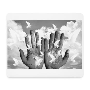 peace and freedom - Mouse Pad (horizontal) - white - Front