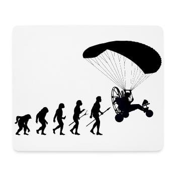Trike-Gleitschirm Evolution Paragleiten mit Motor - Mousepad (Querformat) - Weiß - Vorne