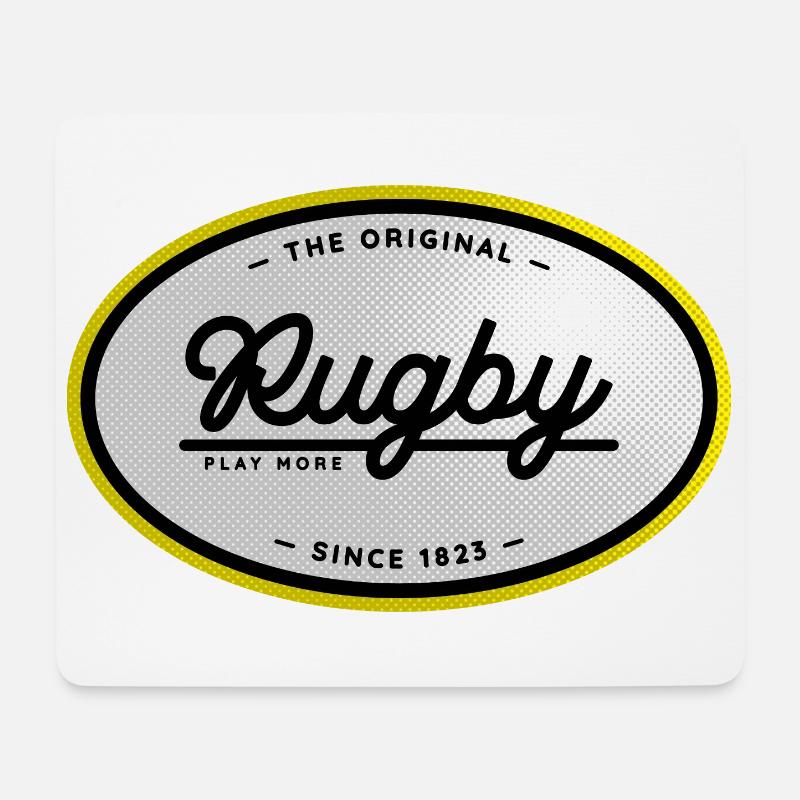 RUGBY-BALL - Mousepad (Querformat) - Weiß