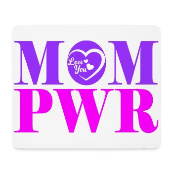 Mompower Strong Mom | Color changeable - Mouse Pad (horizontal) - white - Front