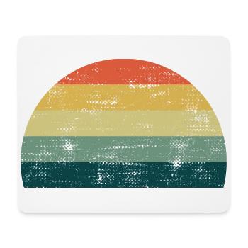 Retro Sonne Sunset Regenbogen Farben Vorlage - Mousepad (Querformat) - Weiß - Vorne