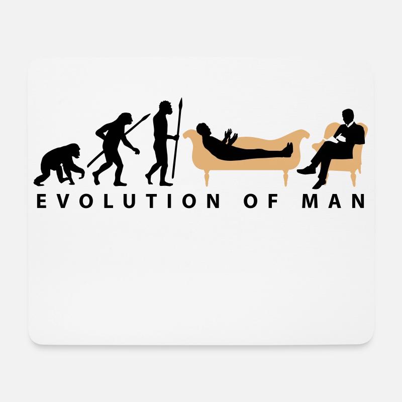 evolution_therapeut_psychologe_11_2016_a - Mousepad (Querformat) - Weiß