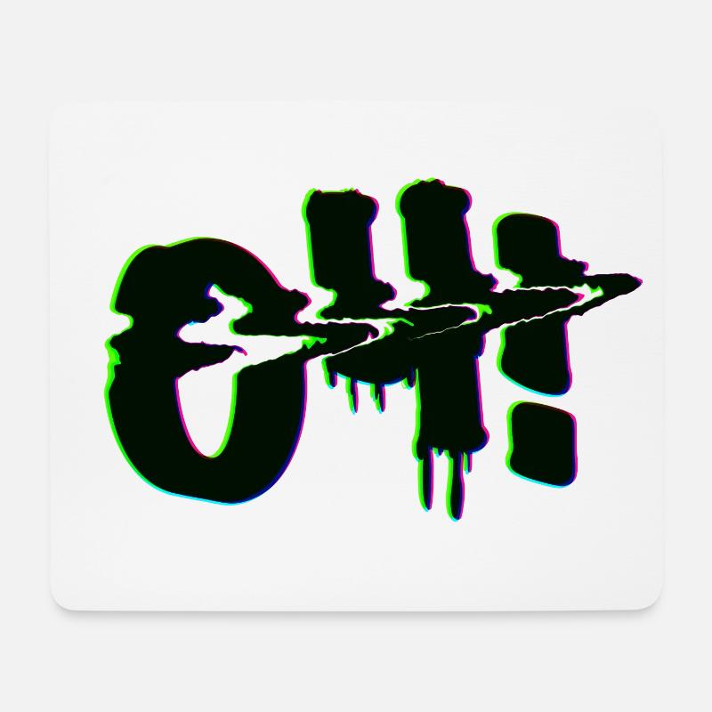 Oh! - Mousepad (Querformat) - Weiß