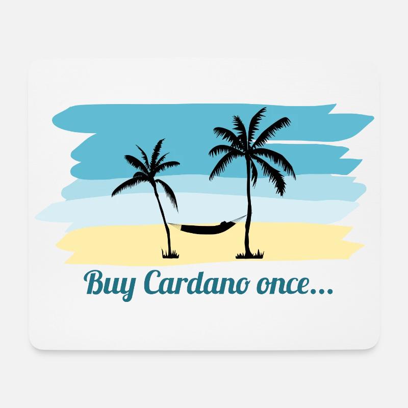 Cardano ADA Kryptowährung hodln hodl Strand - Mousepad (Querformat) - Weiß