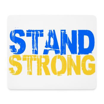 stand strong Ukraine Unterstützung Frieden - Mousepad (Querformat) - Weiß - Vorne
