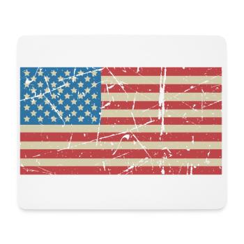 USA Vintage Flagge - Mousepad (Querformat) - Weiß - Vorne