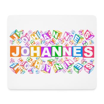 JOHANNES colourful cubes - Mousepad (Querformat) - Weiß - Vorne
