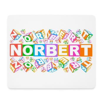 NORBERT colourful cubes - Mousepad (Querformat) - Weiß - Vorne