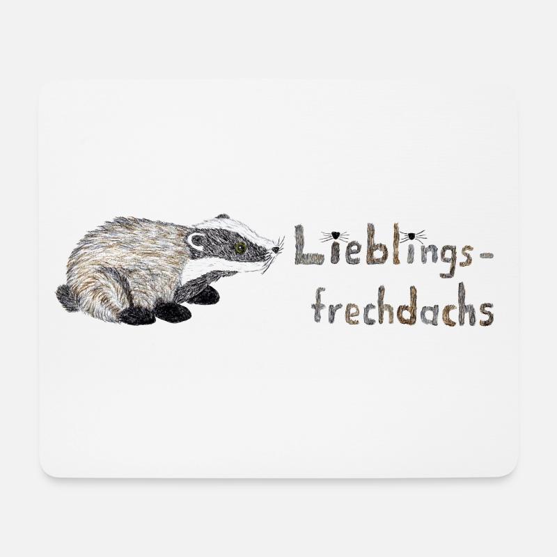Lieblingsfrechdachs - Mousepad (Querformat) - Weiß