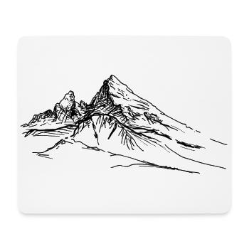 Watzmann Mountaineering Hiking Outdoor - Mouse Pad (horizontal) - white - Front