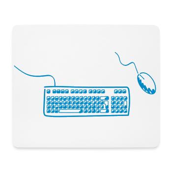 Tastatur und Maus - Mousepad (Querformat) - Weiß - Vorne