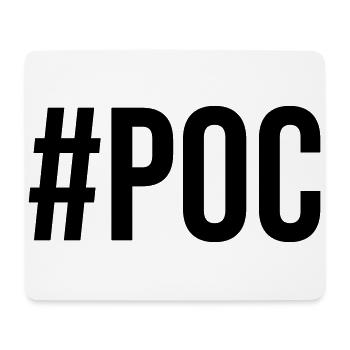 Hashtag People of Color PoC - Mousepad (Querformat) - Weiß - Vorne