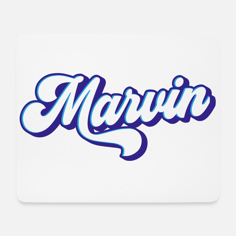 Marvin | Farben änderbar - Mousepad (Querformat) - Weiß