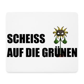 Gegen Grüne Politik Sonnenblume - Mousepad (Querformat) - Weiß - Vorne