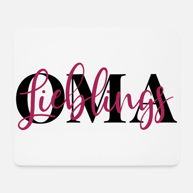 Oma - Liebe - Farben anpassbar - Lieblingsoma - Mousepad (Querformat) - Weiß