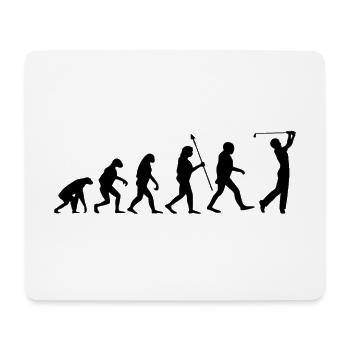 Evolution Golf spielen Golfer Golfschläger Sport - Mousepad (Querformat) - Weiß - Vorne