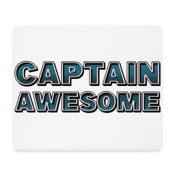 CAPTAIN AWESOME - Mousepad (Querformat) - Weiß - Vorne