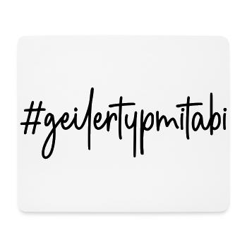 Abitur 2026 #geilertypmitabi # geiler Typ mit Abi - Mousepad (Querformat) - Weiß - Vorne