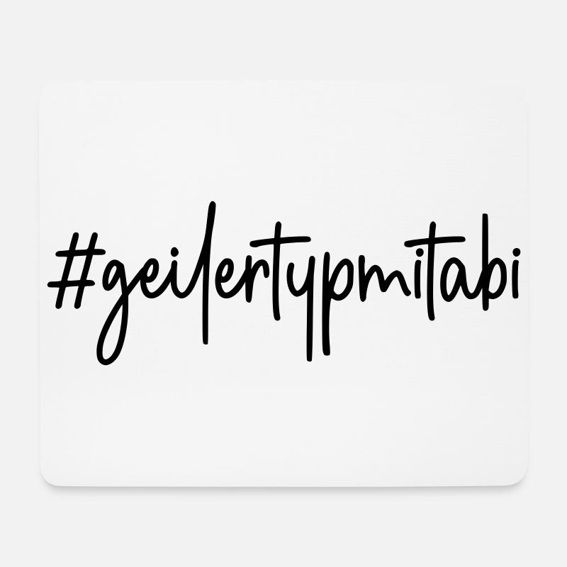 Abitur 2026 #geilertypmitabi # geiler Typ mit Abi - Mousepad (Querformat) - Weiß