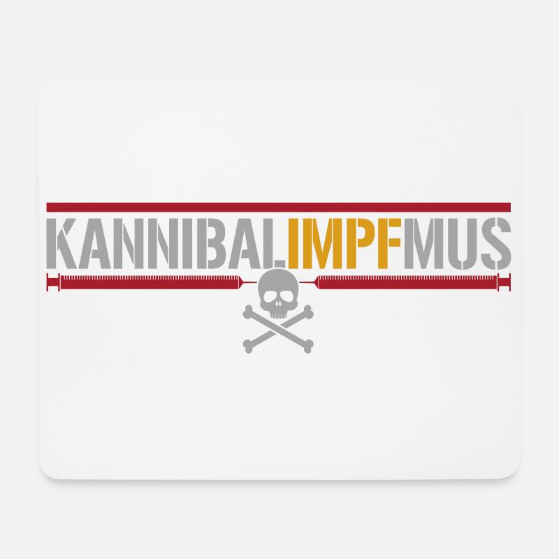 Kannibalimpfmus | Farben änderbar - Mousepad (Querformat) - Weiß