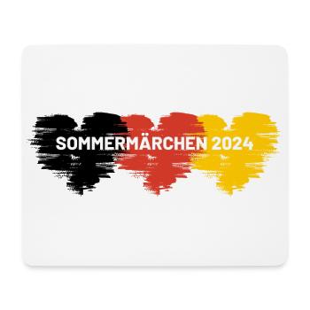 Sommermärchen 2024 Herz Deutschland - Mousepad (Querformat) - Weiß - Vorne