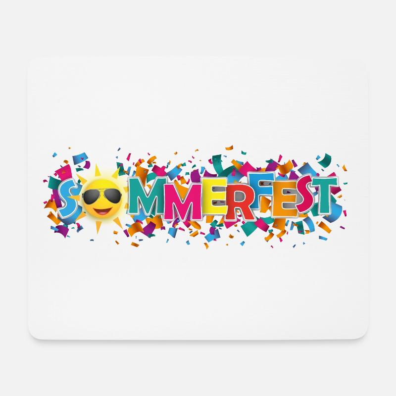 Colored Paper Confetti Sun Sommerfest - Mousepad (Querformat) - Weiß