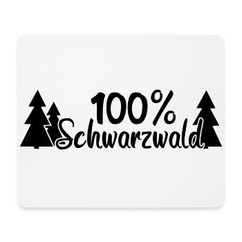 100% Schwarzwald - Mousepad (Querformat) - Weiß - Vorne