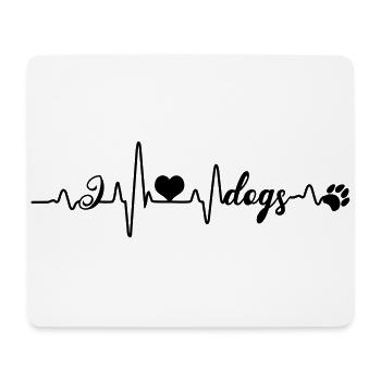 Hunde Dogs Liebe Hundehalter Hund Pfote - Mousepad (Querformat) - Weiß - Vorne