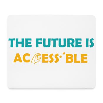 L’avenir est accessible en braille en langue des signes ASL - Tapis de souris (format paysage) - blanc - Devant