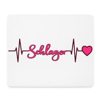 Schlager heartbeat Herzschlag - Mousepad (Querformat) - Weiß - Vorne