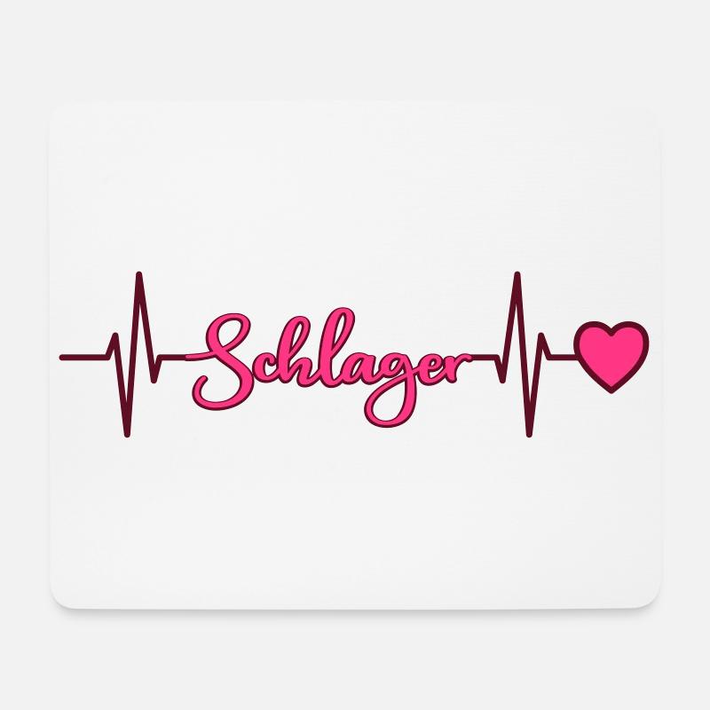 Schlager heartbeat Herzschlag - Mousepad (Querformat) - Weiß