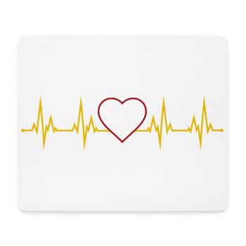Herzschlag Spanien - Mousepad (Querformat) - Weiß - Vorne
