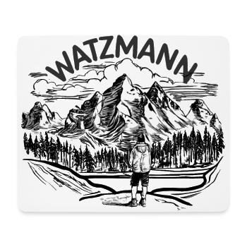 Mountaineer on the majestic Watzmann in Bavaria - Mouse Pad (horizontal) - white - Front