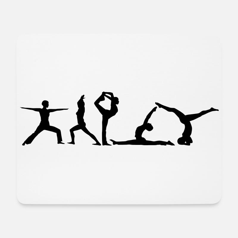 Yoga - Mousepad (Querformat) - Weiß