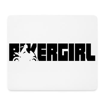 Bikergirl Supersportler Motorradfahrerin Nakedbike - Mousepad (Querformat) - Weiß - Vorne